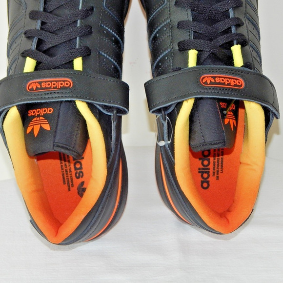 NWT Adidas Originals FORUM Low Sneaker Core Black Seismic Orange Men’s 12 US - Picture 13 of 16